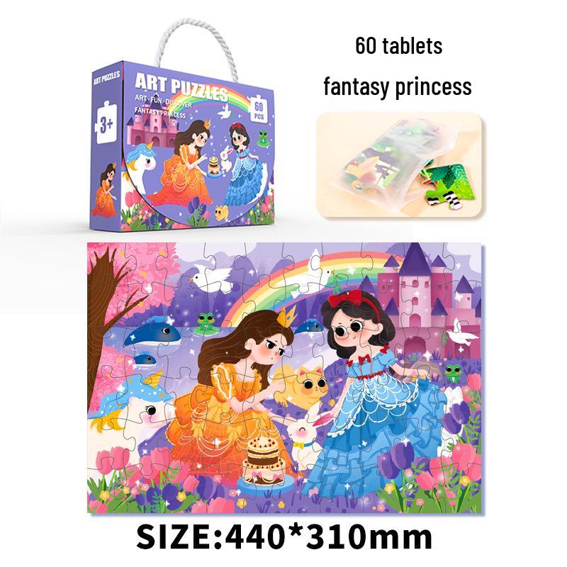 CPC CE 60-Piece Children's Handheld Puzzle Gift Box - Early Education Toy for Kindergarten and Baby Prizes