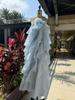 2025 Trendy Women's Off-the-Shoulder Backless Sleeveless Halter Neck Dress with Ruffled Fluffy Skirt