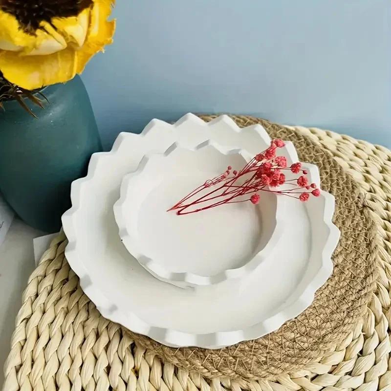 Jewelry Tray Silicone Resin Molds Round Shaped Jewelry Dish Molds Silicone Material for Epoxy Resin Casting Tray