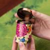 Creative Ceramic Tea Caddy Peony Flower Decoration Candy Jar Home Multifunctional Coffee Beans Nut Powder Storage Box Sealed New
