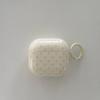 Milk white fog blue polka dots are suitable for Apple AirPods 1st generation protective case Pro1 Bluetooth headset case pro1 generation simple