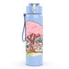 1PC Cherry Blossom Tree Girl Scene Print 750ml Color Plastic Sports Water Bottle Leakproof Flip Straw Lid Suitable for Sports Office Home Use