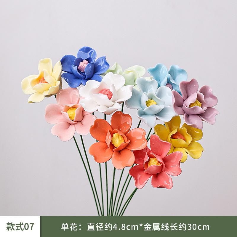 10 Pezzi Fiori Artificiali in Ceramica Fatti a Mano ad Alta Temperatura, Fiori della Vita Eterna, Decorazioni, Regali Unici e Creativi per la Casa