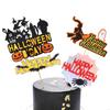 8Pcs Eerie Witches Spirit Bat Spiders Paper Cake Inserts Safe For Halloweens Themed Dessert Cup Cake Decorations