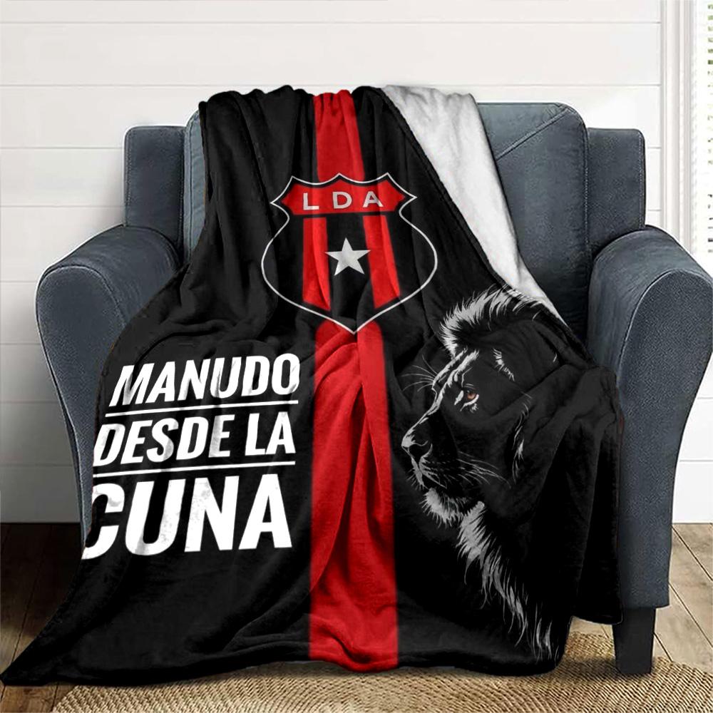 Alajuelense Logo Print Flannel Blanket High Quality Warm Comfortable Cover for All Seasons Perfect for Gifts Home Decor