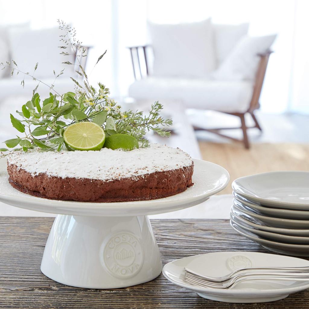 Officially Imported Costa Nova Salad Dishwasher and Microwave NOP216W Plate, Approx. 21cm, White, Safe,