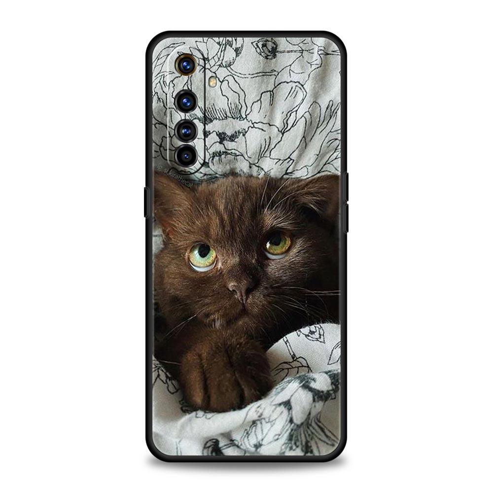 lovely sleep kitten Phone Case For Realme 12 11 10 9 8 5G 7 6 GT5 GT3 GT2 Pro Plus C21 C25 C35 For Realme GT Neo 2 3 3T 5 Cover