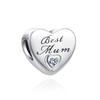 Copper Metal Heart, Father, Mother, Wife, Sisters, Brother Bead Components Ideal Designed For Authentic Original Bracelet High Quality Fine Jewelry