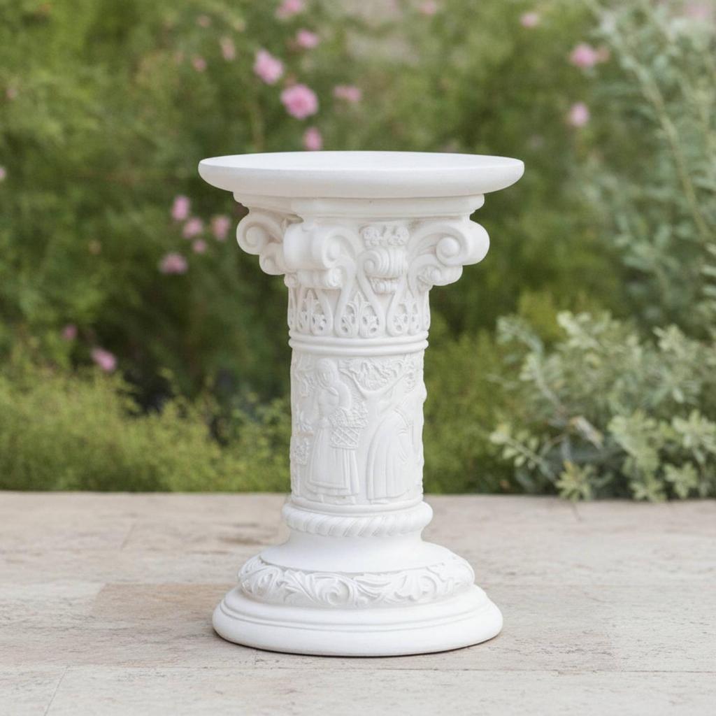 Roman Column Pedestal Freestanding Ornate Stand Vintage Style Classical