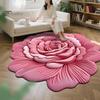 Sunflower Shaped Bath Mat Floor 3D Floral Design Non-Slip Dot-Embossed Backing Quick-Drying Large Rug Plush Carpet Soft Comfort Home Decor Moisture