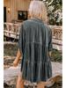 2025 Autumn Women's Solid Velvet Single-Breasted Pleated Long Sleeve Shirt - European and American Style