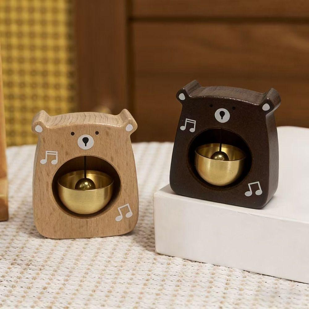Cute Bear Entrance Doorbell Creative Entry Reminder Bell Animal Shaped Windbell  Bedroom