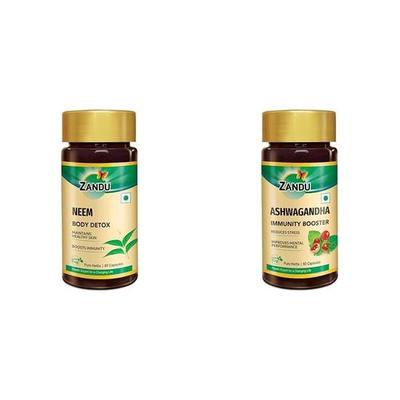 Neem-Kapseln fördern die Lebergesundheit, Zandu Ashwagandha-Kapseln, mit der Güte natürlicher Ashwagandha-Extrakte