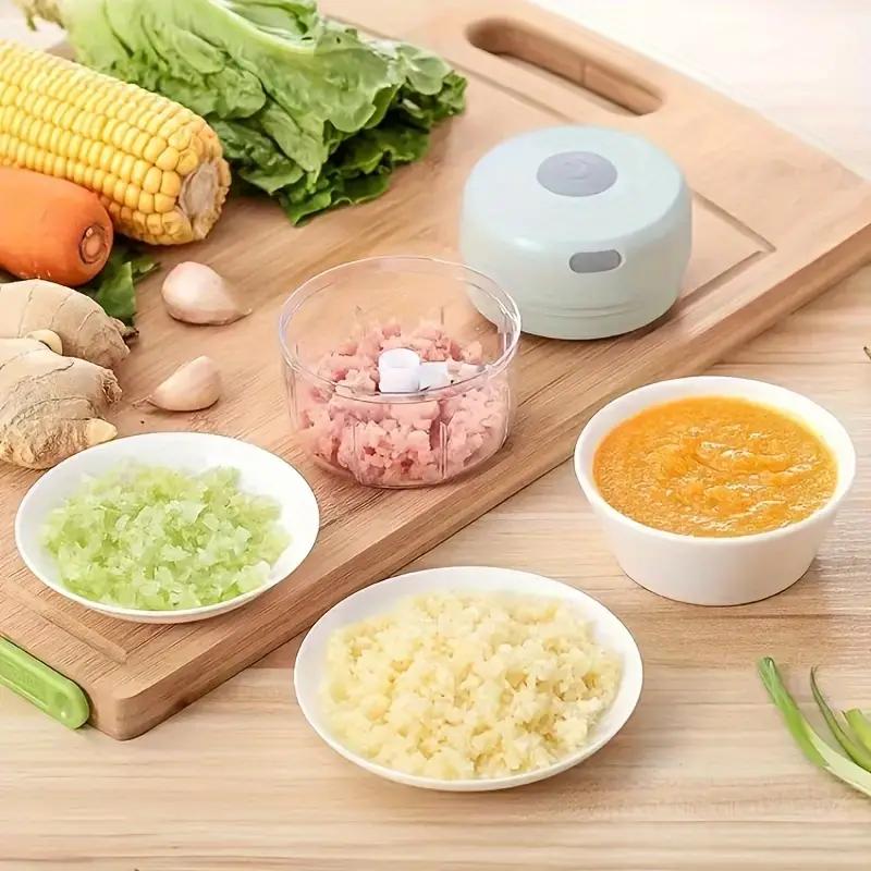 3.38/8.45oz USB Electric Mini Garlic Chopper - Powerful Meat Grinder And Vegetable Crusher For Quick And Easy Food Prep