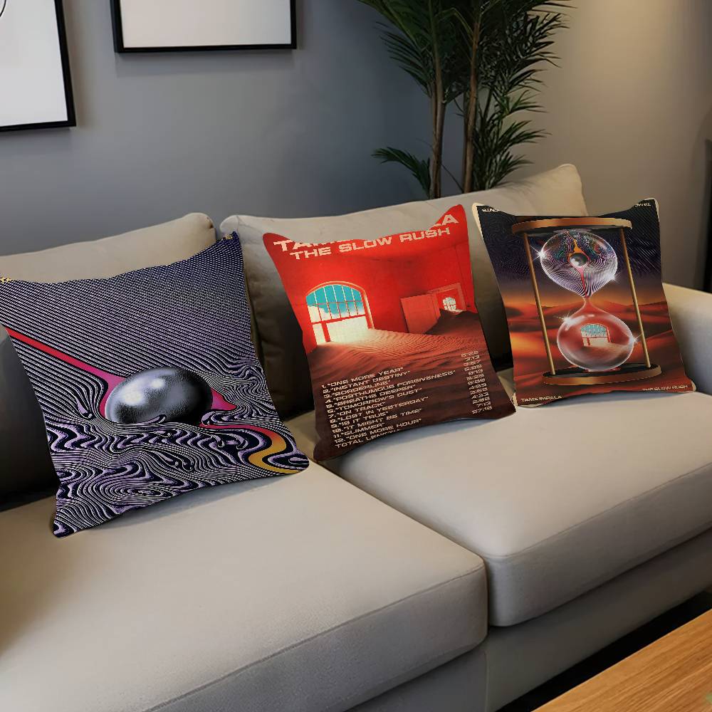 Neue Tame Impala Psychedelische Kissenhülle Kissenbezug Auto Wurfkissenbezug Für Sofa Auto Weihnachtsgeschenk 40x40cm 45x45cm
