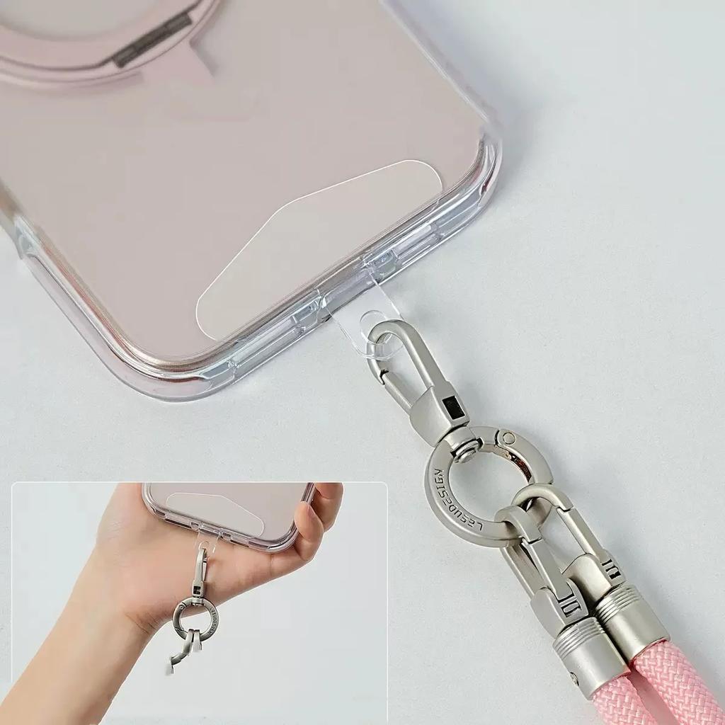 Transparent Soft TPU Phone Lanyard Gasket Detachable Anti-lost Phone Hanging Cord Strap Patch Tether Pad for IPhone Samsung