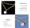 French Brand Personalized Double-Layer Titanium Steel 18K Gold Anklet - Women's Foot Jewelry with Unique Chain Design