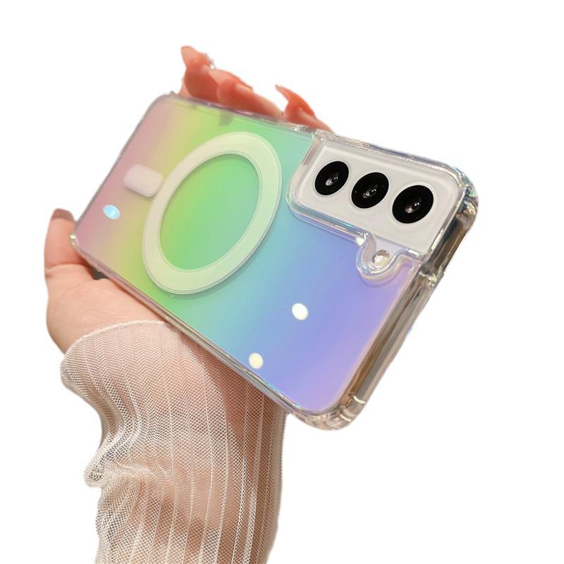 Magnetický kryt na telefon Samsung S26 Ultra Laser Gradient ZFold 6/7 Akrylový, odolný proti pádu, pro S25+