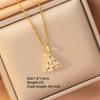 [Titanium Steel] Necklace Women's Copper Micro-inlaid Electroplating Advanced Sense Delicate Clavicle Chain Jewelry