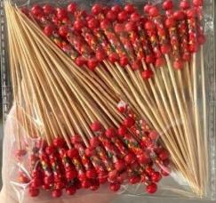 

Party Banquet Celebration Festival Fruit Fork Disposable Bamboo Dessert Cake Fork Pastry Decoration Bamboo Sticks Cocktail Fork