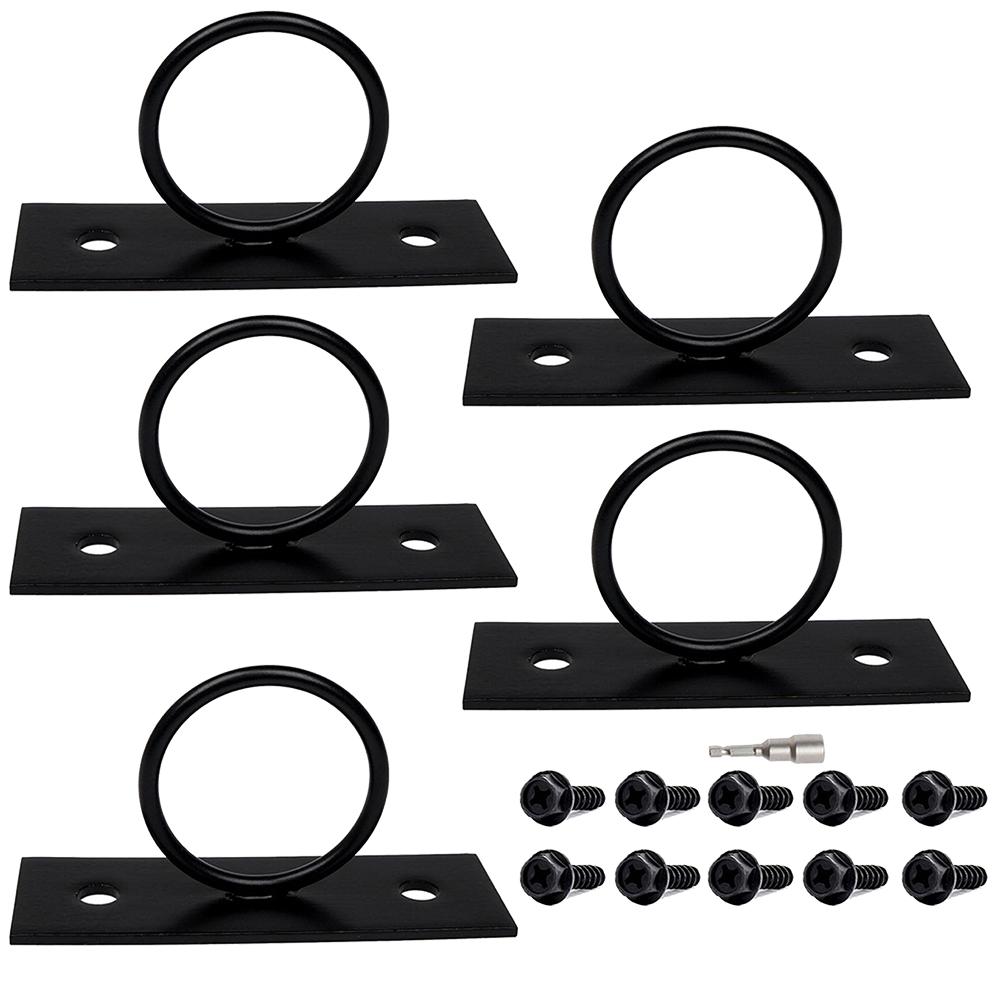 

2inch Rope Holder Drop Ring Brackets Outdoor Space 304 Stainless Steel Anti-rust Black Coating Easy Installation China Mainland