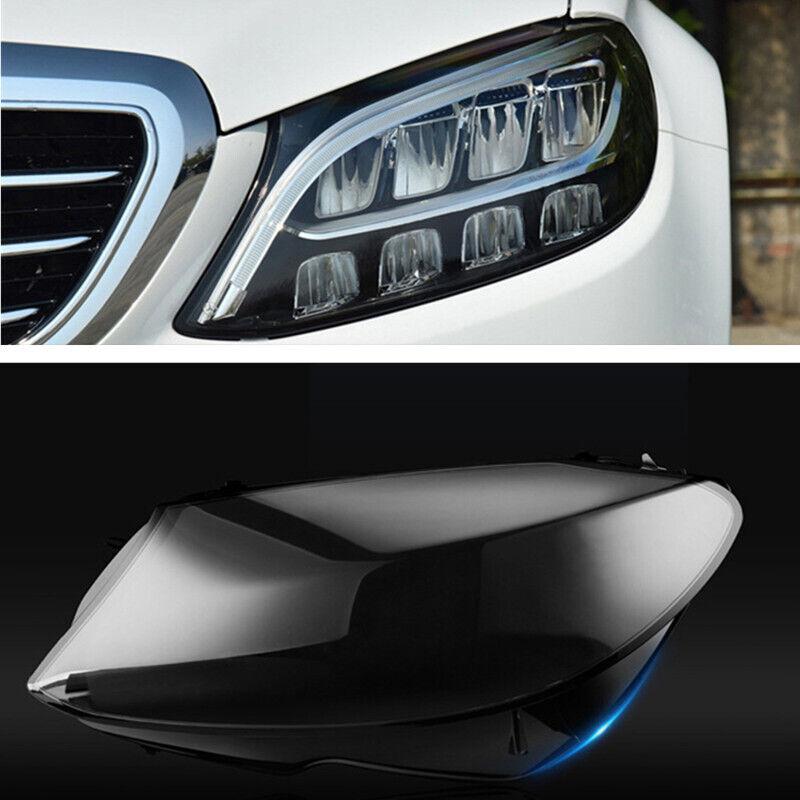 Car Transparent Headlight Lens Glass Shell Lamp Shade Headlamp Lens Cover For Mercedes Benz W205 C180 C260L C280 C300 2019 2020 Left