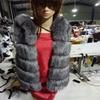 Autumn and winter new thickened warm imitation fox fur vest, women's medium and long casual fur jacket