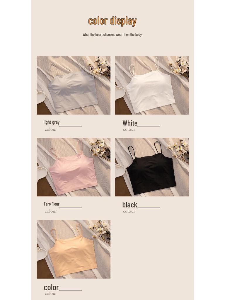 2025 New Style Spaghetti Strap Bralette: Beautiful Back, Thin Straps Bandeau, Anti-Exposure.