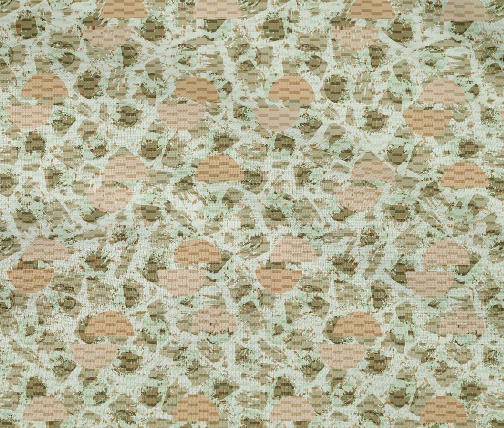 oneOone Cotton Flex Light Grayish Green Fabric Circle Geometric Sewing Craft Projects Fabric Prints By Yard 40 Inch