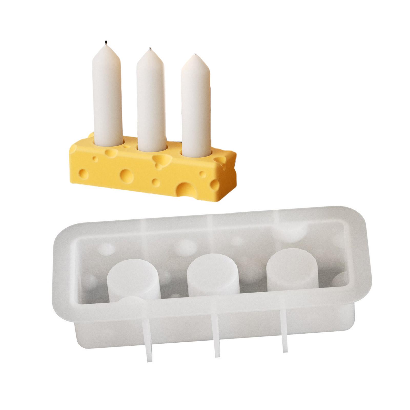 

Многоцелевой прочный силиконовый подсвечник в форме сыра, набор портативных форм для резиновых гипсовых поделок разных размеров 3