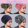 Polyester Knitted Fashion Headscarf With Bow Decor For Casual Wear