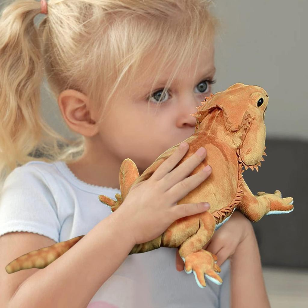 Lilizzhoumax Bearded Dragon Plush Toy, Simulation Reptile Lizard, Stuffed Animal, Fun Pillow, Kids Toy, Cushion, Entryway Gift, Home Decor, Hug Toy,
