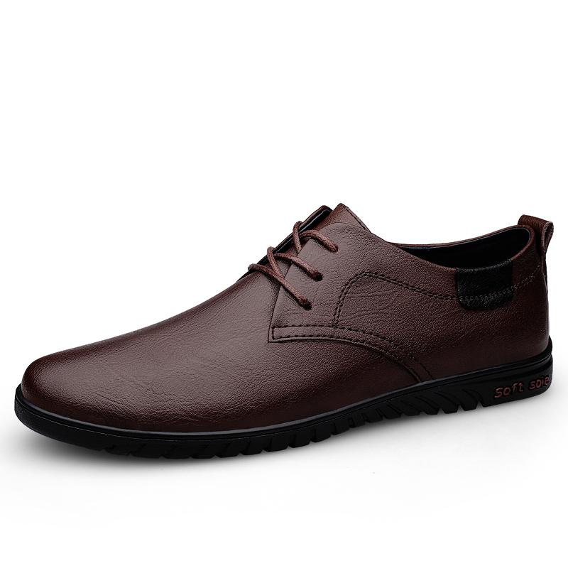 Fashion Spring Autumn Soft Soled Comfortable Oxford Shoes Interview Business Men's Leather Casual Shoes Commuting Men's Driving Shoes