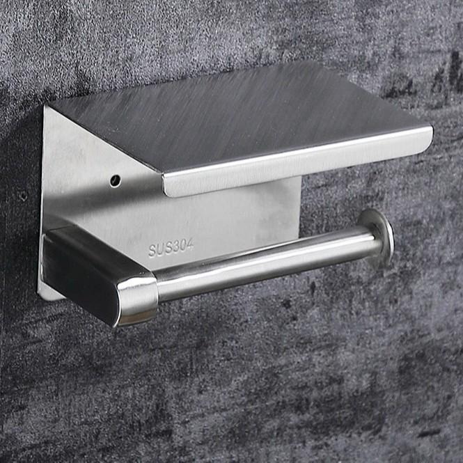 No-Drill Stainless Steel Hotel Toilet Paper Holder 304