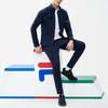 FILA Athletics Letter Print Sports Knitted Fleece Stand Collar Jacket Men jackets Dark-Blue A11M211507F-NV