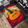 1Pc Guitar Print Rug - home decoration Carpet For Living Room Bedroom Flooring Computer Chair Area Rug