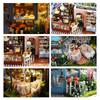 DIY Wooden Mini Toy House Miniature Assembly Dollhouse for Gift Collection Home Furnishing Articles