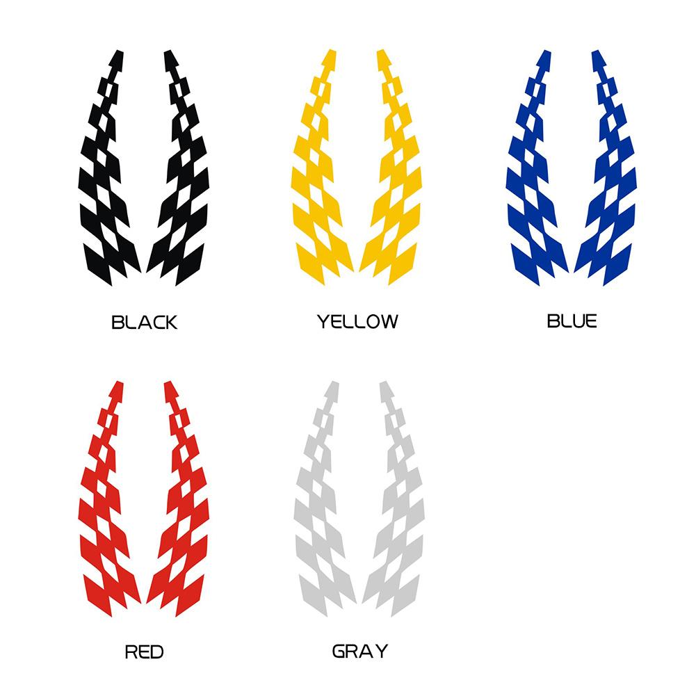 2PCS Universal Racing Stickers Vehicle Car Decals Wheel Eyebrow Checkered Flags Safety Reflector Vinyl Stickers Prevention Decor