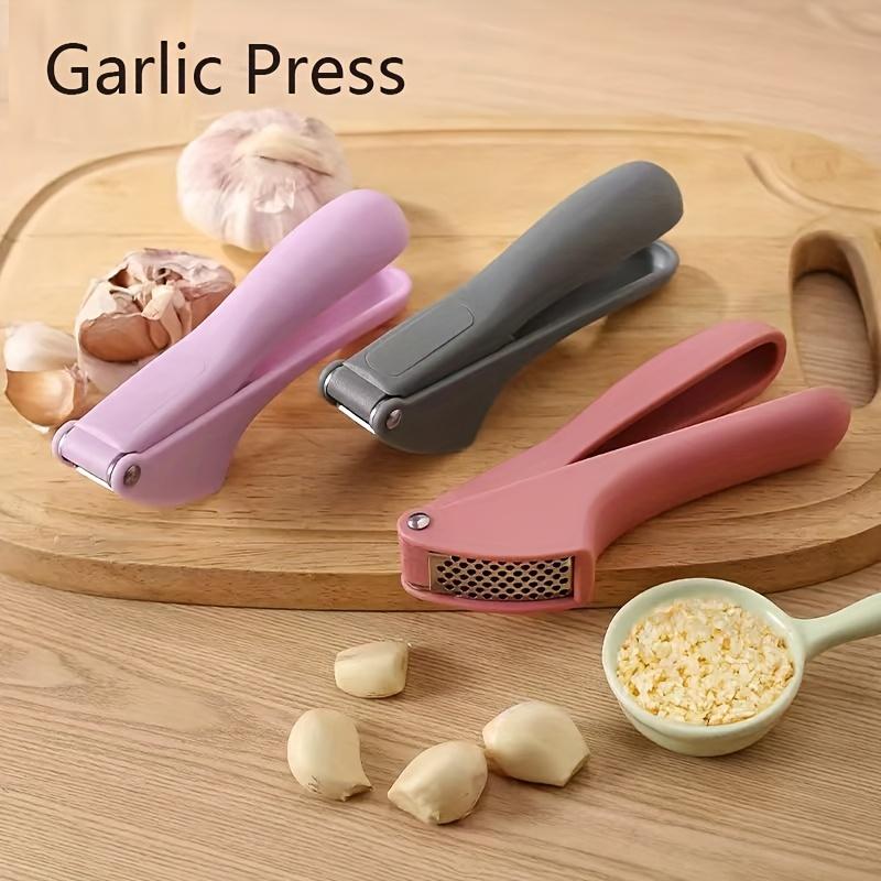 Stainless Steel Garlic Press , Manual, Compact , Portable Design for Quick, Easy Garlic Crushing, Perfect for Home Kitchen Use, Garlic Crusher