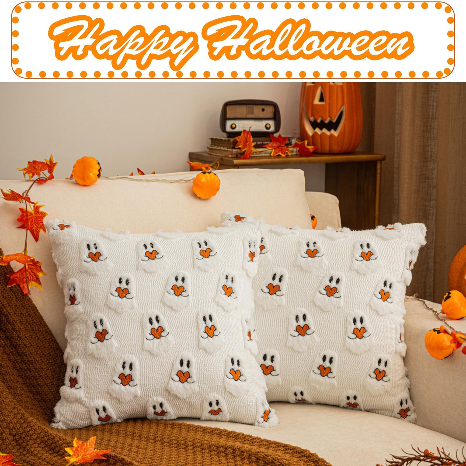 

Хэллоуин Плюшевая Вышитая Наволочка Гостиная Диван Вечеринка Украшение One Size