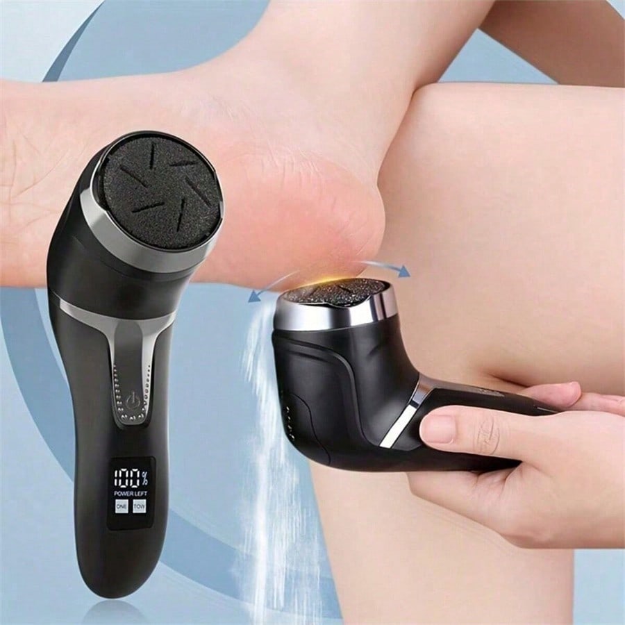 Electric Foot Pedicure Device With Dust Collector And Lcd Display, Usb Charging For Foot Callus Removing And Exfoliating