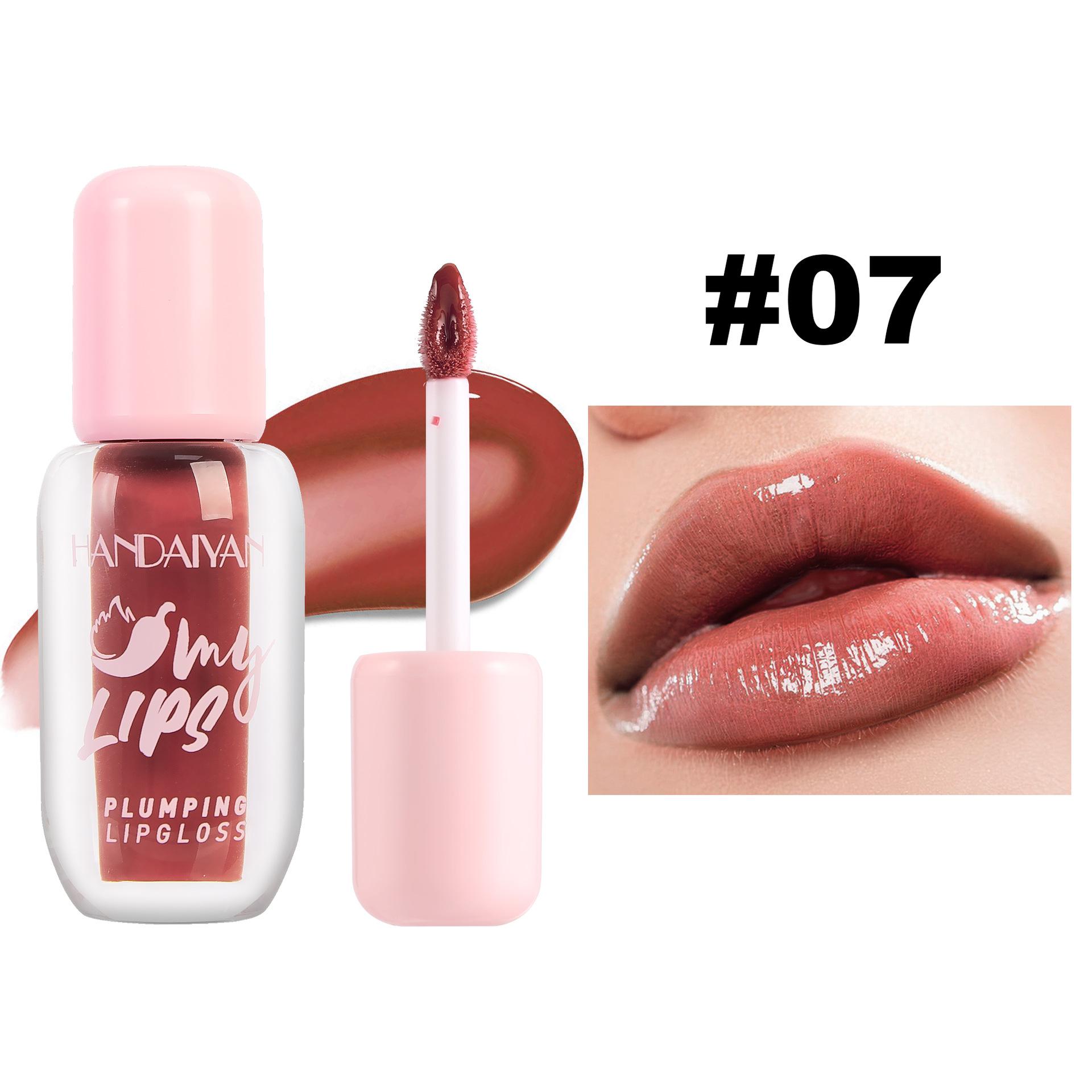 

HANDAIYAN Aqua-Luminous Plumping Lip Gloss Veil с увлажняющим перламутровым оттенком и 12-часовой защитой от влаги 2.5ml
