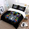 Colorful Zebra Art Decor Set Soft Comfortable Duvet Cover Bedding Set Included 1*Duvet Cover & 2*Pillowcases Gift