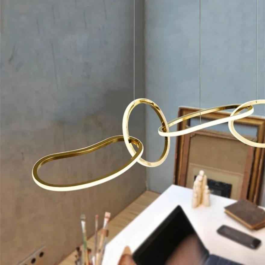 LED Pendant Lights Modern Luxury Stainless Steel Dimmable Electroplated Pendant Lights Living Room Dining Room Decorative Lights