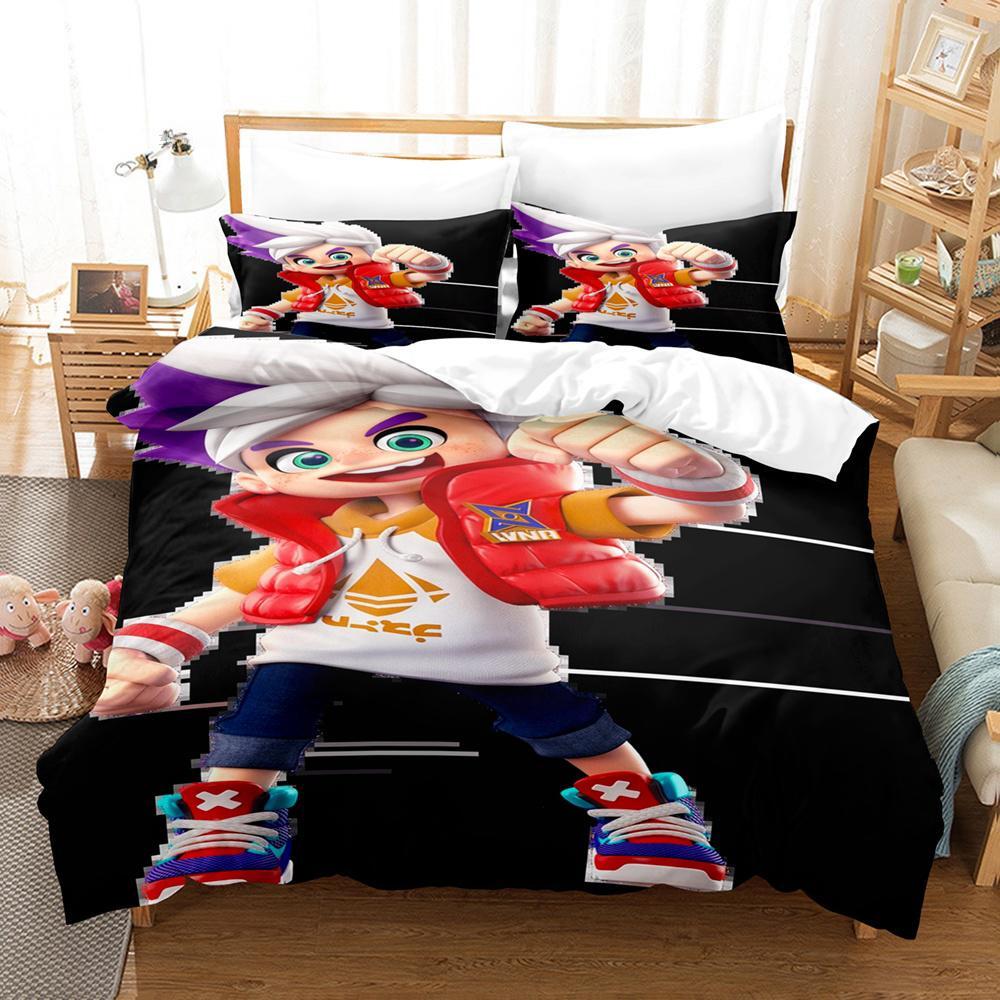 Game Ninjala Bedding Set Single Twin Full Queen King Size Bed Set Adult Kid Bedroom Duvet Cover Sets 3D Print Kawaii Kids Camas