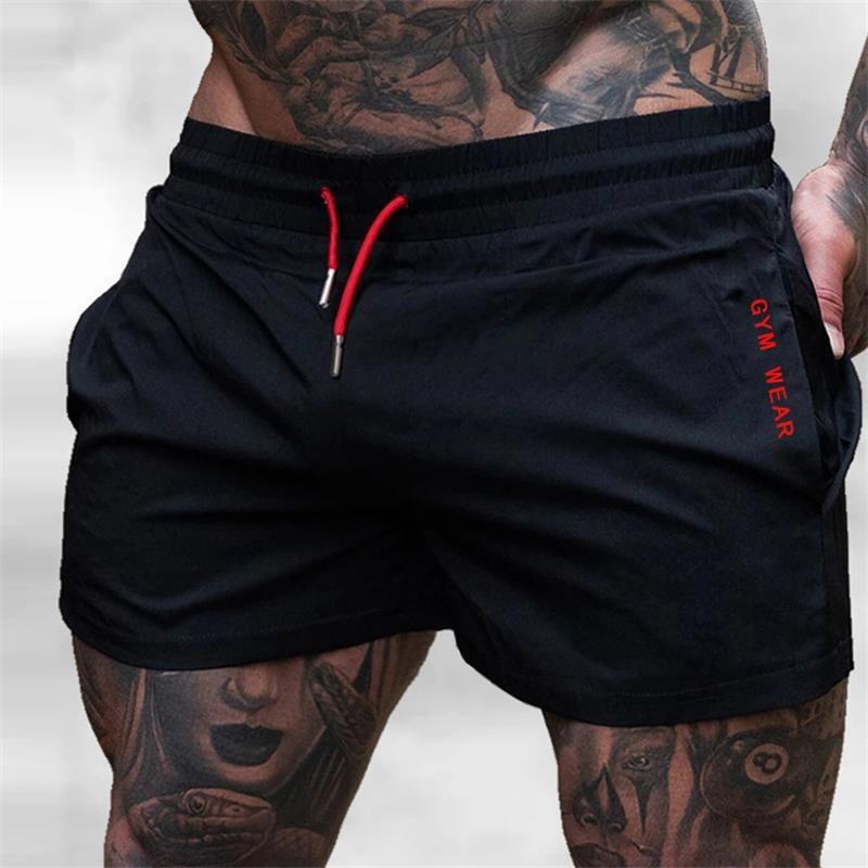 Pantaloncini da Palestra da Uomo Asciugatura Rapida con Vita Elastica e Coulisse