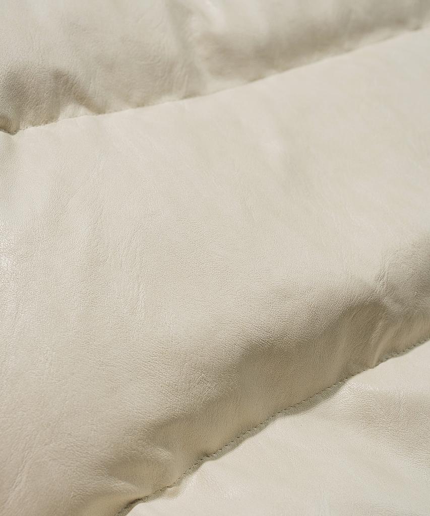 Vastic Semi-Over Leather Padded Jacket_Ivory