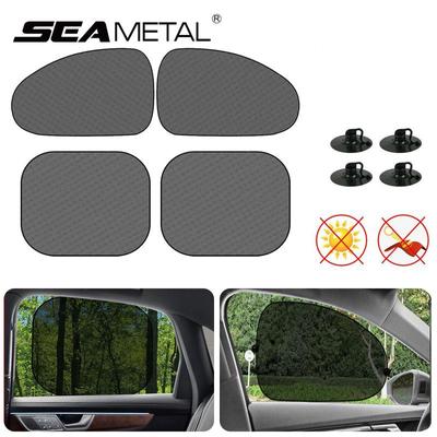 4PCS Car Window Sun Shade Sun Visor Car Side Windshield Sun Visor with Suction Cup Summer UV Protection
