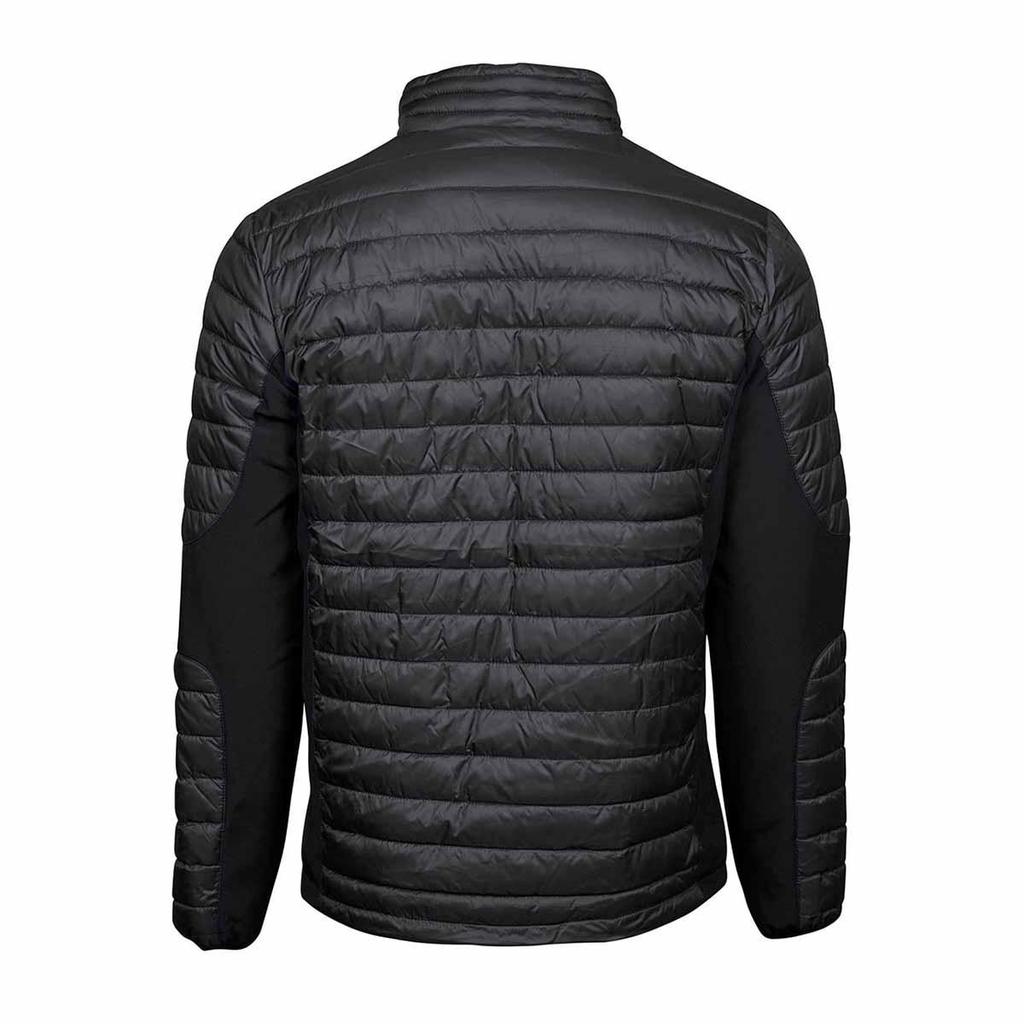 Teejays Mens Padded Full Zip Crossover Jacket