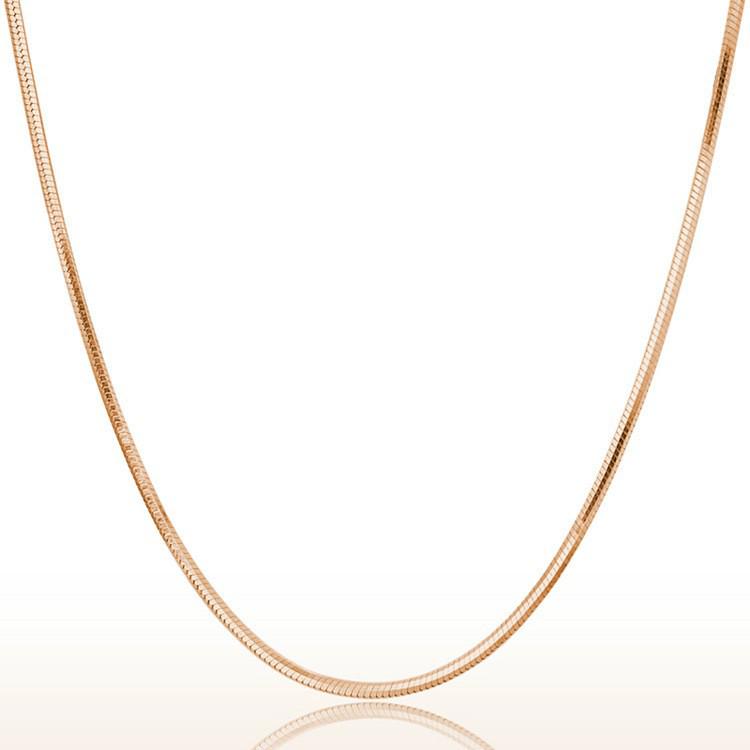 Rose Gold Plated Minimalist Korean-Style Snake Bone Necklace for Women – High-End Niche Design